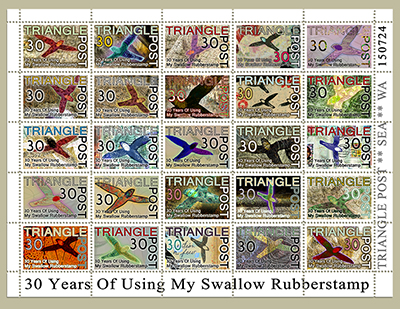 30 Years of Using My Swallow Rubberstamp by C.T. Chew