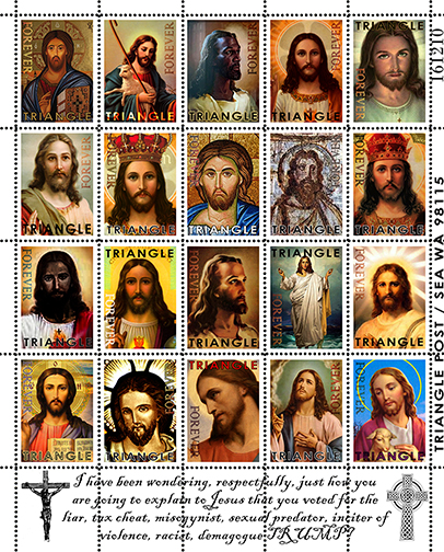 Explain to Jesus, Artistamps, by C.T. Chew